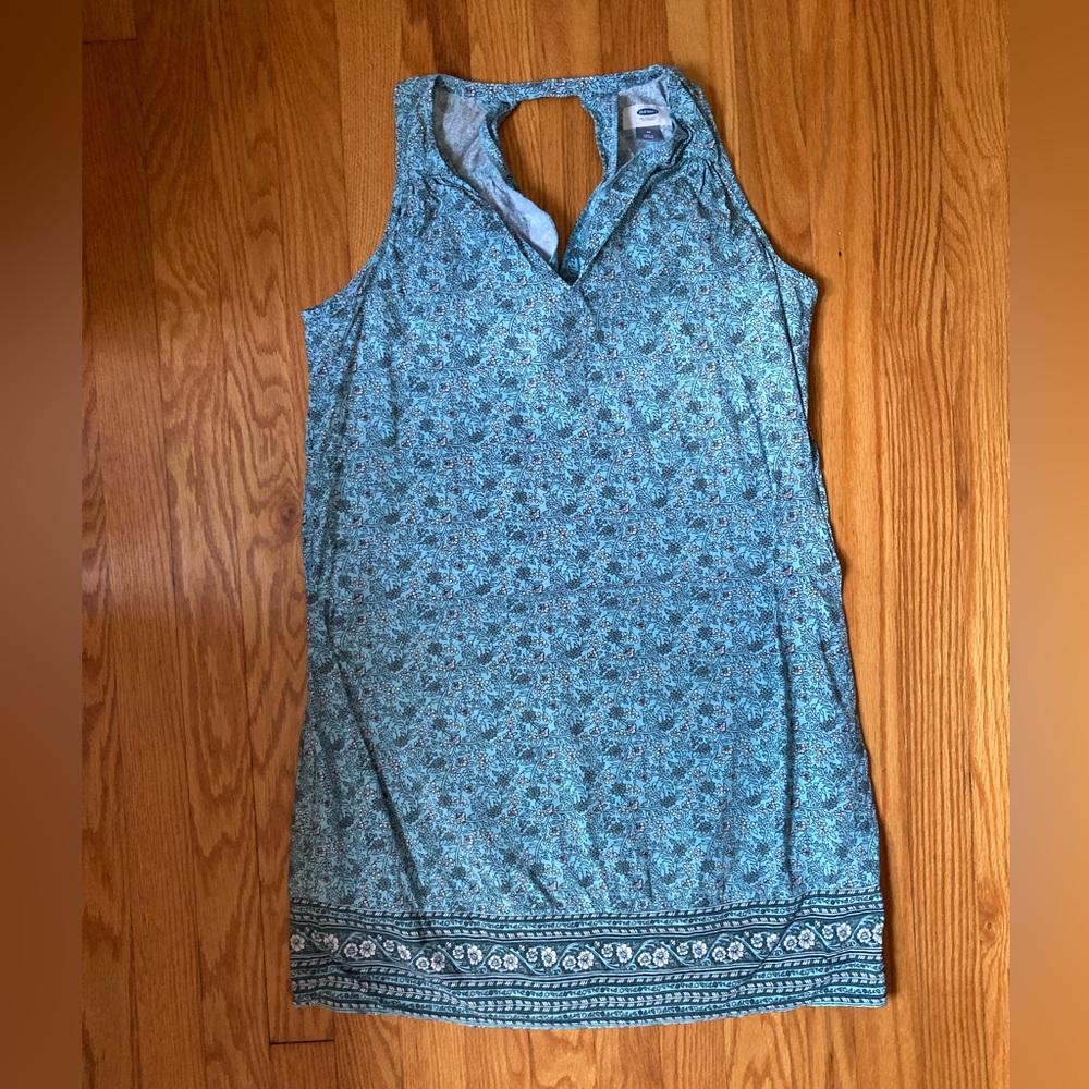Floral paisley Sundress - Blue Green Shift Dress 💙💚💙💚